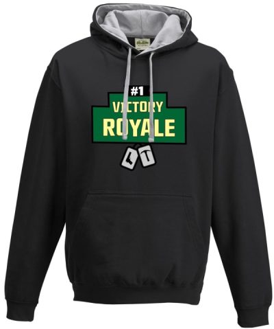 Fortnite #1 Victory Royale with dog tags Contrast Hoodie