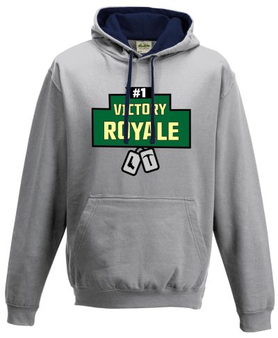 Fortnite #1 Victory Royale with dog tags Contrast Hoodie